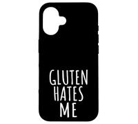 Intolleranza minimalista Frustrazione Divertenti Il glutine mi odia Custodia per iPhone 16