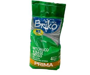 INTONACO BASE GESSO K2 LINEA BRIKO 4KG IDEALE PER LAVORI DI LISCIATURA