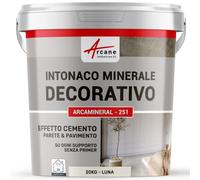 Intonaco minerale decorativo per interni ed esterni - per decorazione murale e pavimento - 20 kg Luna - ARCANE INDUSTRIES