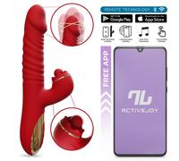 InToYou App Series Ascen Thrusting & Waving Vibrator with App Red