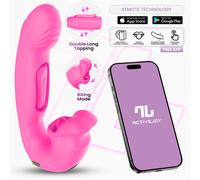 InToYou App Series Bimby Bitting & Tapping Vibrator with Remote & App Pink
