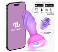 InToYou App Series Moxy 360 Rotating Anal Plug App Purple-Pink