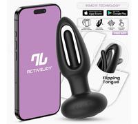 InToYou App Series Zack Flipping Tongue Vibrating Anal Plug with App Black