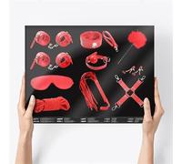 INTOYOU BDSM LINE SET DE BONDAGE 10 PIEZAS ROJO