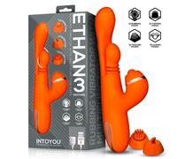 InToYou Ethan Vibrator 360 G-spot Massage with Multifunction Caps Orange