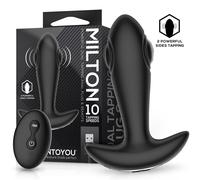 InToYou Milton Powerful Dual Tapping Anal Plug with Remote Control Black