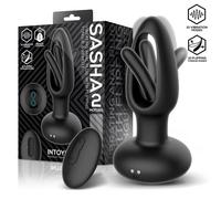 InToYou Sasha Vibrating Plug with Flipping Tongue & Remote Control Black