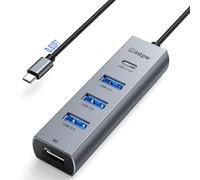 intpw Hub da USB C a USB A, 5 porte di tipo C, hub USB 3.0, 5 Gbps, in alluminio, multiporta, hub USB C per laptop, Mac, iPad, PC (0,82 m (5 in 1, BC))
