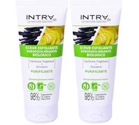 INTRÃ€ Carbone & Zenzero Scrub Viso Biologico Esfoliante Purificante - 75ml (Confezione da 2)