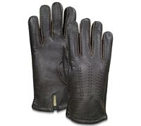 Intra-FIT Guanti in pelle di cervo, per uomo e donna, caldi guanti invernali con morbida fodera in pile, ideali come regalo invernale, per attività all'aperto, casual, in pelle (M, marrone scuro)