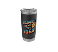 Intrappolato dalla mia idea Got Trapped Funny Trap Meme Bicchiere termico in acciaio inox doppia parete