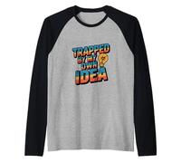 Intrappolato dalla mia Idea Got Trapped Funny Trap Meme Maglia con Maniche Raglan