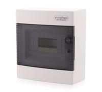 Intratec centralino a vista, IP40 - Scatola di distribuzione per uso interno, centralino con porta trasparente per installazioni in ambienti asciutti, 1 fila, 8 moduli, 236 x 215 x 102 mm, bianco