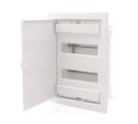 Intratec Centralino da Incasso 2 Fila - Quadro di Distribuzione IP40 per 24 Moduli con Porta Bianca e Guida DIN per Installazioni Elettriche Facili Casa e Professionali - 442 x 347 x 92mm