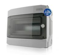 Intratec Centralino da Parete 1 Fila IP65 - Quadro Elettrico per 12 Moduli DIN - Cassetta di Sottodistribuzione Stagna per Esterni Garage Cantina Giardino - 400VAC 1500VDC, 318 x 259 x 144 mm