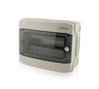 Intratec Centralino da Parete 1 Fila IP65 - Quadro Elettrico per 12 Moduli DIN - Cassetta di Sottodistribuzione Stagna per Esterni Garage Cantina Giardino - 400VAC 1500VDC, 318 x 259 x 144 mm - 5 Pack