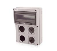 Intratec - Distributore di corrente da costruzione, IP65 - 360 x 260 mm, 4 connettori CEE, alloggiamento resistente ai raggi UV, impermeabile per esterni