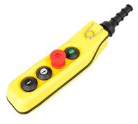 Intratec Interruttore a Corda 4 Tasti 10A 400V - Controllo Gru IP65 con Funzione 1-Stadio di Emergenza + Su/Giù e un Tasto - Affidabile e Resistente - Ideale per l'Uso Industriale