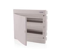 Intratec quadro elettrico incasso, IP40 - Centralino da interno con porta bianca, per installazione in ambienti asciutti, 2 file, 36 moduli, 357 x 382 x 106 mm