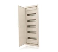 Intratec quadro elettrico incasso, IP40 - Centralino da interno con porta, per installazione in ambienti asciutti, 5 file, 60 moduli, 842 x 346 x 94 mm, bianco