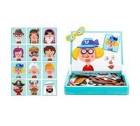 Intrattenimento Puzzle Magnetico - Gioco Da Tavolo Portatile Per Bambini Su Due Lati Scatole Per Puzzle Magnetiche Bambino Ragazzi Ragazze Auto Da Viaggio Aeroplano Giocattolo Per L'apprendimento Pres