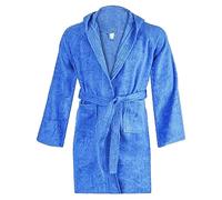 INTRECCI Accappatoio Bambino e Bambina, Accappatoio Spugna di Cotone, 6/8 Anni, Assorbente, Morbido, per Pelli Sensibili, Certificato Oeko-Tex. Colore: Blu