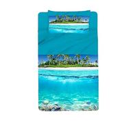 INTRECCI Completo Lenzuola 1 Piazza Sogni d’Oro in Cotone, Parure Letto Singolo Lenzuolo Sotto con Angoli Lenzuolo Teso 1 Federa Dis.62 Bali