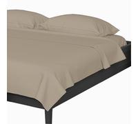 INTRECCI Completo Lenzuola in Microfibra Made in Italy Tinta Unita - Set Biancheria Letto 1 Piazza e Mezza Lenzuolo Sopra Teso + Lenzuolo Sotto con Angoli + Federa Tortora