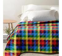 INTRECCI Copriletto Trapuntino 1 Piazza e Mezza Primaverile, Microfibra Stampata 210x260 cm, Leggero, Anallergico, Duck Friendly, Made in Italy