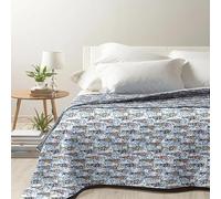 INTRECCI Copriletto Trapuntino Singolo Primaverile, Microfibra Stampata 170x260 cm, Leggero, Anallergico, Duck Friendly, Made in Italy