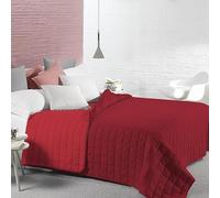 INTRECCI Copriletto Una Piazza E Mezza Estivo, Trapunta Estiva, 210x260 cm, Coperta Estiva, anche Primaverile, Double Face, Moderna, Leggera, Elegante. Colore: Bordeaux/Rosso