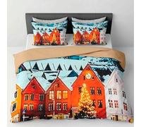 INTRECCI Copripiumino in Cotone Sogni d’Oro, Parure Copri Piumino con Federe Set Sacco Piumone Disponibile in più Fantasie (Set Sacco Matrimoniale + 2 Federe, Bergen)