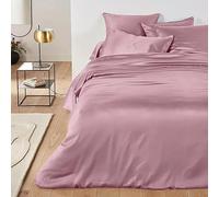 INTRECCI Copripiumino Matrimoniale Rosa in Raso di Cotone con Trama Liscia - Perfetto per un Sonno Rigenerante, Parure Sacco Piumino 250x200 cm e 2 federe Letto 2 Piazze