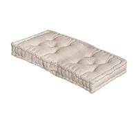 INTRECCI Cuscino Arredo Mattonella Irlanda, Cuscino da Pavimento con Maniglie Disponibili in più Colori per Pallet Giardino Balcone Picnic (80x120x10 cm, Tortora)