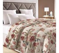 INTRECCI Piumino Una Piazza e Mezza, 220 x 260 cm, Piumino Ecologico, Caldo, Invernale, 300 g/m², Anallergico e Antiacaro, Made in Italy, Lavabile in Lavatrice, Soffice, Morbido. Fantasia: Rose