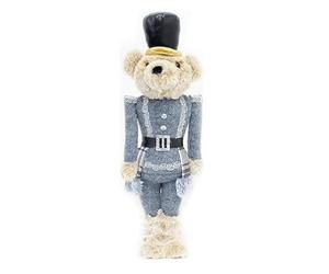 INTRECCI Schiaccianoci di Natale, Altezza 55 cm, Addobbo Natalizio, Elegante, Perfetto per Decorare L'Albero e la Casa, Simbolo di Buon Augurio, Regalo Originale. Fantasia: Orso Grigio