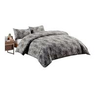 INTRECCI Set di Elegante Copripiumino in Cotone Sacco + Federa/Federe, Parure Sacco Piumone Biancheria Letto più Misure (Set Matrimoniale Sacco + 2 Federe, Rose)
