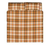 INTRECCI Set Lenzuola una Piazza e Mezza in Flanella, Tessuto in Cotone anti Pilling, Lenzuolo Sotto + Lenzuolo Sopra + 1 Federa, Comfort, Morbidezza, Set Lenzuola Made in Italy, Fantasia: Rust