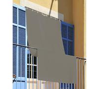 INTRECCI Tenda da Sole per Esterno, Tenda da Sole per Balconi, Impermeabile, a Caduta, 145x250 cm con Occhielli Laterali, Telo Ombreggiante, Riduce Luce e Calore, Migliora la Privacy, Colore Antracite