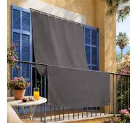 INTRECCI Tenda da Sole per Esterno, Tenda da Sole per Balconi, Impermeabile, a Caduta, 145x350 cm con Occhielli Laterali, Telo Ombreggiante, Riduce Luce e Calore, Migliora la Privacy, Colore Antracite