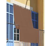 INTRECCI Tenda da Sole per Esterno, Tenda da Sole per Balconi, Impermeabile, a Caduta, 200x300 cm con Occhielli Laterali, Telo Ombreggiante, Riduce Luce e Calore, Migliora la Privacy, Colore Marrone