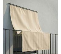 INTRECCI Tenda da Sole per Esterno, Tenda da Sole per Balconi, Impermeabile, a Caduta, 200x350 cm con Occhielli Laterali, Telo Ombreggiante, Riduce Luce e Calore, Migliora la Privacy, Colore Panna