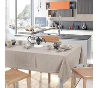 INTRECCI Tovaglia Cotone, Tovaglia Rettangolare 6 Posti, 140x180 cm, Grande ed Elegante, Non Scolora, Resistente, Tinta Unita. Colore: Tortora Melange