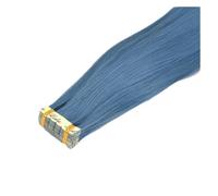intrecciare i capelli, trecce estensioni capelli, Mini nastro sintetico colorato for capelli lisci con nastro adesivo invisibile colorato nelle estensioni dei capelli, 10 pezzi/confezione(PU HazeBlue)