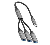 Intrecciato USB C Splitter Expander 3 Convertitori di porte USB Supporta tastiere della stampante Ricarica Per Computer Cavo Hub di ricarica mobile