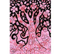 Intricate And Delicate Red Leaf Trees, 200 Unlined, Floral Detailed Page, 8x11, Hardcover Journal, Art Pad, Sketchbook, Drawing Book: Made With ... By: Artist Mary Elisabeth Linder @ MaryEMade