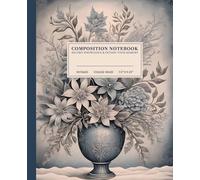Intricate Floral Design Composition Notebook | Classic College-Ruled Notebook: Timeless Elegance | 110 Pages | 7.5" x 9.25" | Perfect for Students, Writers, and Dreamers
