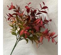 Intricate foglie di erbe artificiali per decorazioni senza tempo per composizioni floreali e centrotavola (rosso)