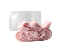 Intricate Motorcycle Mold: The silicone candle mold highlights finely