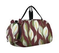 Intricato Mandala Vintage Arancione Ragazzi Carry on Duffel Bag Weekend Duffel Pernottamento Viaggio Duffle Bags Ragazze Tote Sport Duffle Bag, Grazia di Lily Art Pointillist, classico